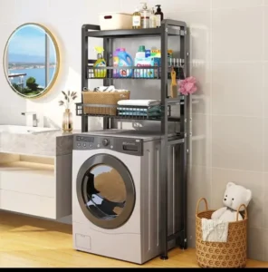 Étagère lave-linge 3 niveaux – Rangement buanderie gain de place